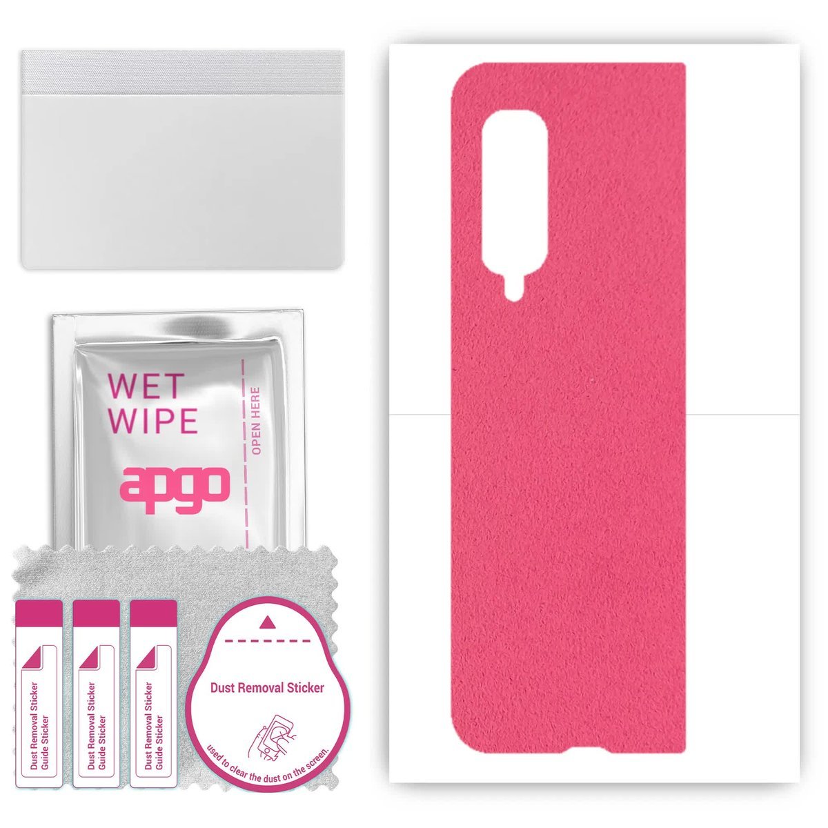 Folia naklejka skórka strukturalna na TYŁ Zamsz do Samsung Galaxy Fold - Zamsz Różowy - apgo SKINS