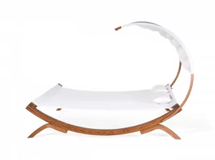 Leżak Ogrodowy Drewniany Biały Teramo - Leżaki ogrodowe - miniaturka - grafika 6