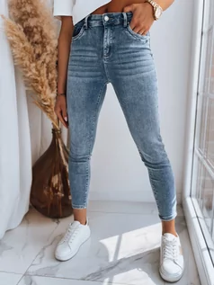 Spodnie damskie - Spodnie damskie jeansowe SADIE niebieskie Dstreet UY1461 - grafika 1