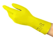 Rękawice robocze - Ansell AlphaTec 37-320 Damskie I Męskie,Odporne Na Chemikalia,Cienkie Rękawice Nitrylowe,Ochrona Przed Rozpryskami Przy Sprzątaniu I Zmywaniu,Silikon,Bez Lateksu,Wodoodporne,Żółte,L (12 Par) - miniaturka - grafika 1