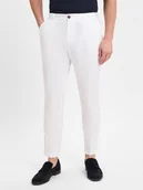 Spodnie męskie - JOOP! Męskie spodnie materiałowe Mężczyźni Lyocell biały jednolity, 48 - miniaturka - grafika 1