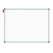 Tablice i flipcharty - Tablica z nadrukiem w kratkę suchościeralna magnetyczna biała 170x100 cm - miniaturka - grafika 1