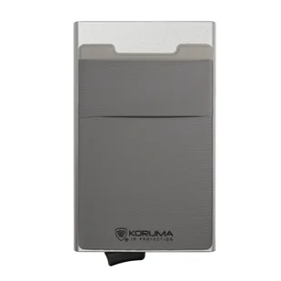 Aluminiowy portfel wysuwane karty ochrona RFID KUK-65SLVR (Srebrny) - Etui na dokumenty i karty - miniaturka - grafika 1