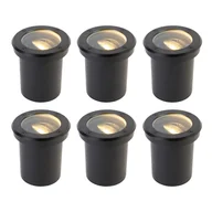 Lampy ogrodowe - QAZQA Zestaw 6 reflektorów zewnętrznych  czarnych  regulowanych IP65 - Delux - miniaturka - grafika 1