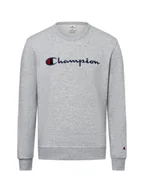 Bluzy męskie - Champion Bluza męska Mężczyźni Bawełna szary nadruk, S - miniaturka - grafika 1