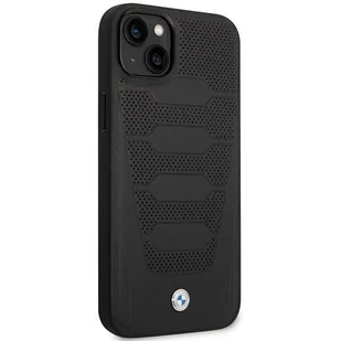 Etui BMW BMHCP14S22RPSK iPhone 14 6,1" czarny/black Leather Seats Pattern - Etui i futerały do telefonów - miniaturka - grafika 3