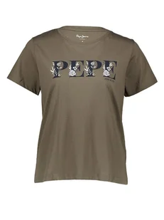 Pepe Jeans Koszulka w kolorze khaki - Koszulki i topy damskie - miniaturka - grafika 1