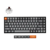 Klawiatury - Keychron K2 MAX bezprzewodowa klawiatura mechaniczna z podświetleniem białym Keychron Super Brown Switch - Czarna (Black) - miniaturka - grafika 1