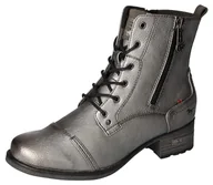 Botki damskie - Mustang Damskie sztyblety 1229-513, srebrne, 40 EU, srebro, 40 EU - miniaturka - grafika 1
