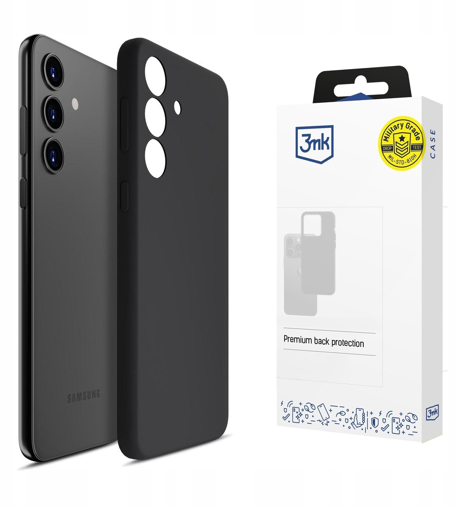 3MK Samsung Galaxy S24+ - 3mk Hardy Mellow Case Black