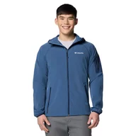 Bluzy sportowe męskie - Męski Softshell COLUMBIA TALL HEIGHTS II HDD SFTS 2117211478 – Niebieski - miniaturka - grafika 1