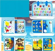 Zabawki sensoryczne - Tablica Manipulacyjna Książeczka Sensoryczna Montessori Edukacyjna Pirat - miniaturka - grafika 1