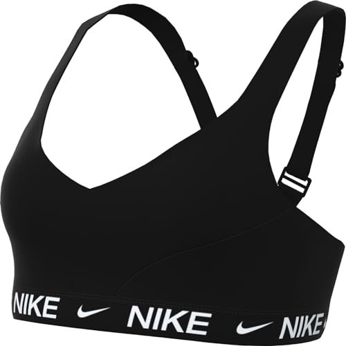 Nike Damski biustonosz sportowy Dri-Fit Indy High Support Bra, czarny/biały, FD1068-011, S