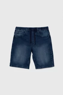 Spodnie i spodenki dla chłopców - United Colors of Benetton szorty jeansowe dziecięce kolor niebieski regulowana talia - grafika 1