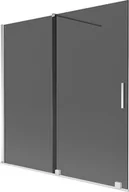 Parawany nawannowe - Mexen Velar parawan nawannowy 2-skrzydłowy rozsuwany 160 x 150 cm, grafit, chrom - 896-160-000-41-01 - miniaturka - grafika 1