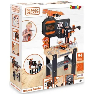 SMOBY Black&Decker Warsztat z dźwigiem + 94 Akcesoria - Mały majsterkowicz - miniaturka - grafika 1