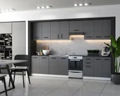 Meble kuchenne - Meble Kuchenne Szare Mat Nowoczesne Kuchnia Jowita 3.2m Pojemna Modułowa - miniaturka - grafika 1