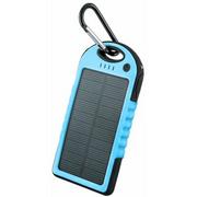 Powerbanki - TelForceOne Power bank solarny Setty 5000 mAh niebieski GSM036555 - miniaturka - grafika 1