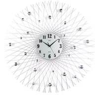Zegary - JVD Zegar ścienny z kryształkami średnica 80 cm Zegar ścienny z kryształkami średnica 80 cm - miniaturka - grafika 1