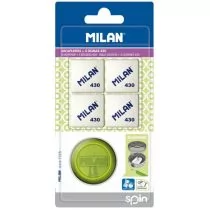 Temperówka Sugar + 2 gumki 430 MILAN - Przybory szkolne - miniaturka - grafika 1