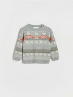 Bluzy i sweterki niemowlęce - Reserved - Sweter z domieszką wełny - jasnoszary - miniaturka - grafika 1
