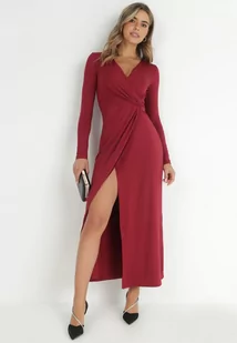 Bordowa Sukienka Mellona - Sukienki - miniaturka - grafika 1