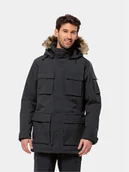 Kurtki męskie - Jack Wolfskin Kurtka zimowa Glacier Canyon Parka 1107674 Czarny Regular Fit - miniaturka - grafika 1