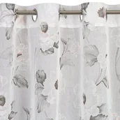 Firany - Eurofirany Firana na przelotkach Bessy 140 x 250 cm biało-szara - miniaturka - grafika 1