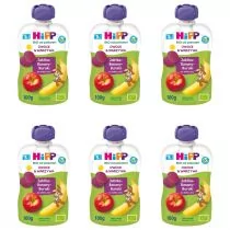 Hipp Mus owocowo-warzywny owoce & warzywa po 5. miesiącu jabłka-banany-buraki zestaw 6 x 100 g Bio - Desery dla dzieci - miniaturka - grafika 1