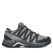 Buty trekkingowe damskie - Trekkingi Salomon X-Adventure Recon Gore Tex L47813300 Szary - miniaturka - grafika 1