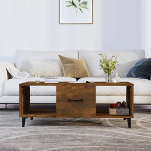 Lumarko Stolik kawowy, przydymiony dąb, 102x50x40 cm - Ławy i stoliki kawowe - miniaturka - grafika 1