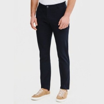 Granatowe męskie spodnie casualowe Pako Lorente roz. L32 W30