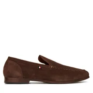 Półbuty męskie - Półbuty Tommy Hilfiger Hilfiger Flexible Suede Loafer FM0FM05496 Brązowy - miniaturka - grafika 1