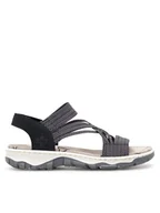 Sandały damskie - Rieker Sandały 68888-14 Czarny - miniaturka - grafika 1