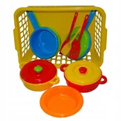 Zabawki AGD - BOLO Naczynia kuchenne w koszyku 37 cm - BOLO - miniaturka - grafika 1