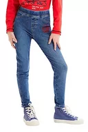 Legginsy - Desigual Dziewczęce legginsy EMM, niebieski, 8 Lata - miniaturka - grafika 1