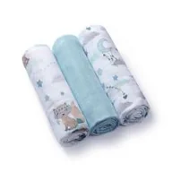 Pieluchy - Babyono Naturalne pieluszki z włókien bambusa niebieskie Natural Bamboo - miniaturka - grafika 1
