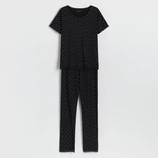 Piżamy damskie - Reserved - Dwuczęściowa piżama - Czarny - grafika 1