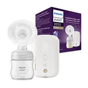 Laktatory - Philips Avent Electric Breast Pump - Breast Pump with 5 Milks Bags for Breast Milk Storage and Travel Pouch (Model SCF396/31),Single with 4 accessories - miniaturka - grafika 1