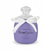 Świece - ŚWIECA ZAPACHOWA SILVER CANDLE HAND MADE COTTON DELIGHT BIŻUTERIA KOLCZYKI - miniaturka - grafika 1