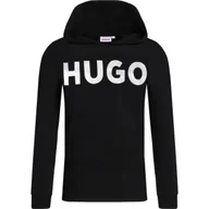 Bluzy dla dziewczynek - HUGO KIDS Bluza | Regular Fit - miniaturka - grafika 1