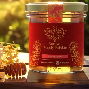 Surowy Miód Akacjowy - Delikatność Kwiecistego Raju - 400g - Miód - miniaturka - grafika 1