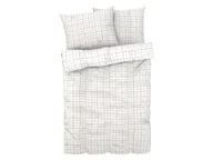 Pościel - LIVARNO home Pościel renforcé z kory, 220 x 220 cm (biały/w kratkę) - miniaturka - grafika 1