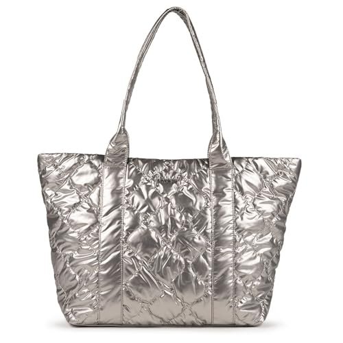 MUNICH Cover FW25 Shopper C/Silver, Torebki i plecaki damskie, Srebrny