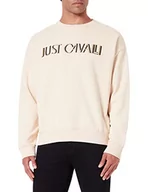 Bluzy męskie - Just Cavalli Bluza męska, 108 kość słoniowa, XS - miniaturka - grafika 1