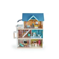 Lalki dla dziewczynek - CARREFOUR WOODEN drewniany domek dla lalek - miniaturka - grafika 1