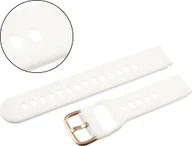 Akcesoria do smartwatchy - AlleTime Pasek uniwersalny 18 mm silikonowy biały rosegold zapinka + teleskopy - miniaturka - grafika 1