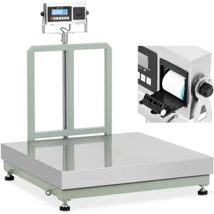 Waga platformowa z drukarką etykiet LCD 100 x 100 cm 1000 kg / 100 g - Wagi specjalistyczne - miniaturka - grafika 1
