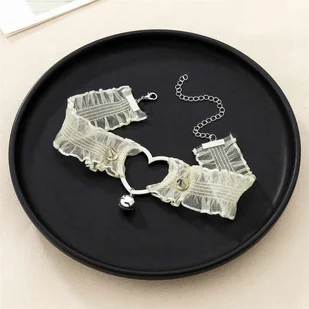 naszyjnik/choker HEART (yellow) - Naszyjniki - miniaturka - grafika 1