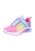 Buty dla dziewczynek - Skechers Sneakersy dziewczęce, turkusowa siatka/wielokolorowe wykończenie, rozmiar 34, Turkusowa siatka Multi Trim, 33.5 EU - miniaturka - grafika 1